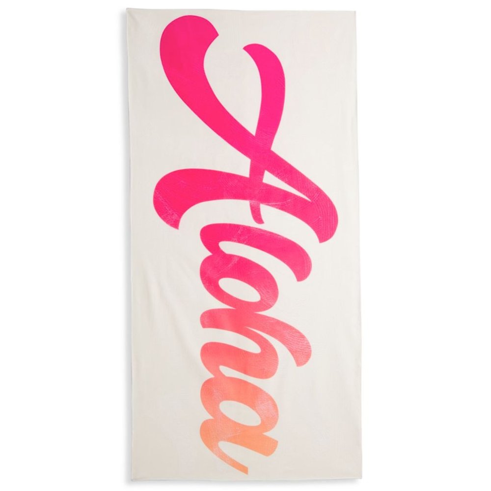 JILL & ALLY Aloha 2-Piece Beach Towel & Drawstring Pouch Set